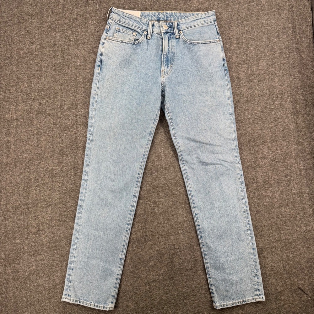 H&M &Denim Mens Regular Fit Straight Leg Light Wash Jeans 28 Comfort Preppy